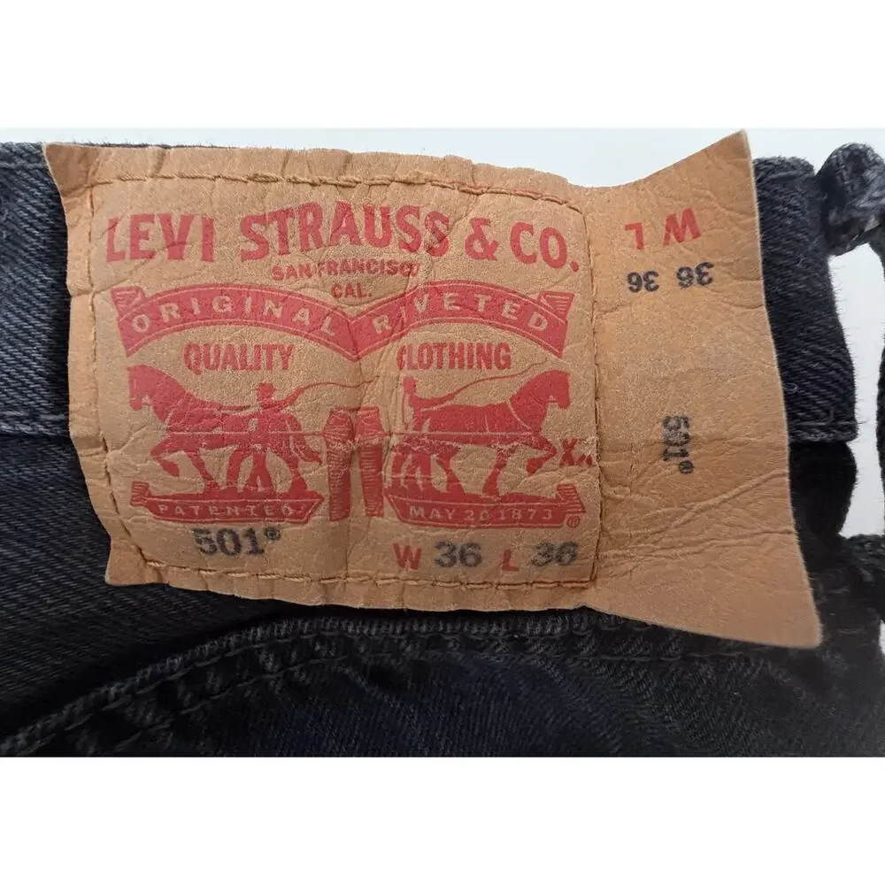 Levi’s Men’s 501 Original Jeans 36x36 Black
